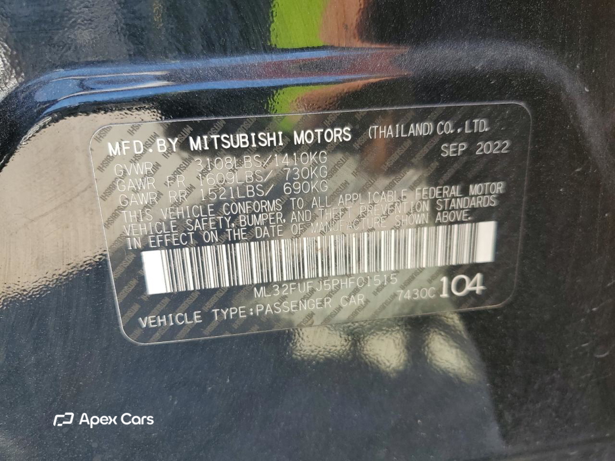 Mitsubishi Mirage 2023