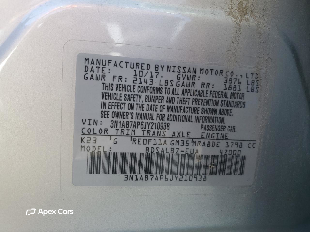 Nissan Sentra 2018