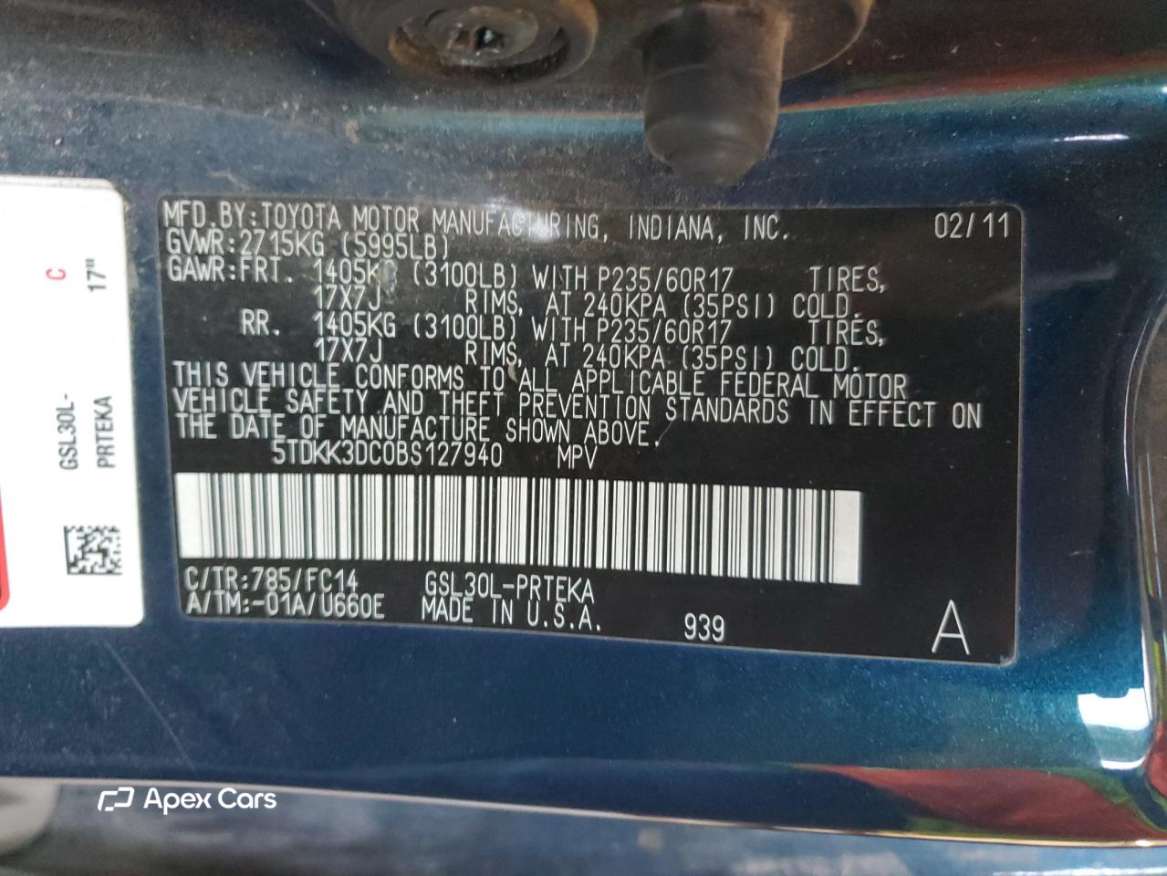 Toyota Sienna 2011