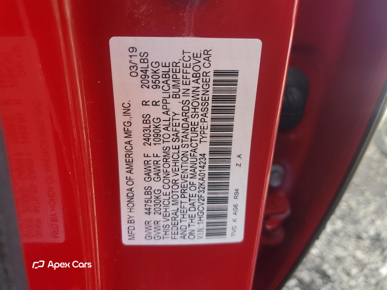 Honda Accord 2019