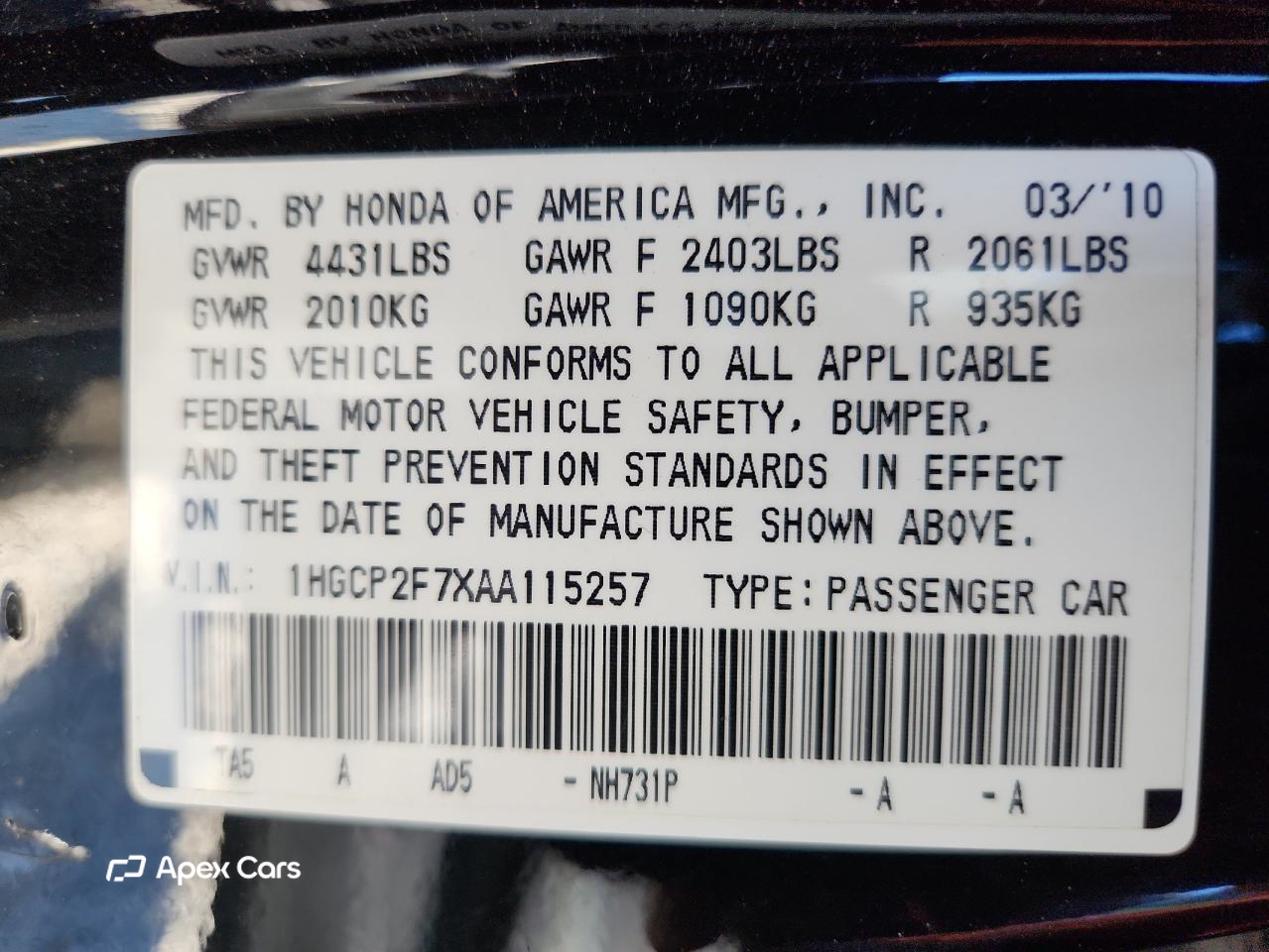Honda Accord 2010