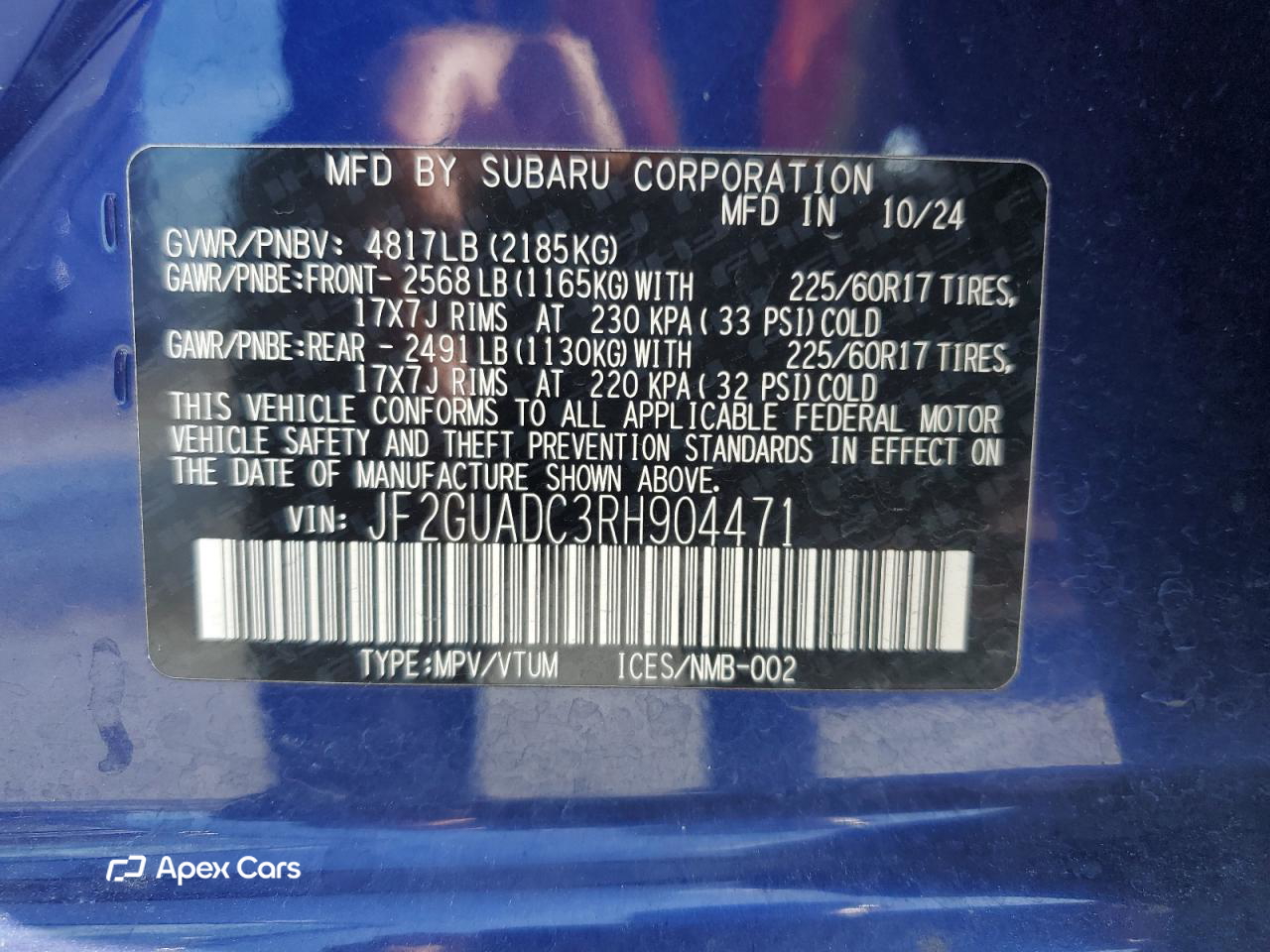 Subaru XV 2024