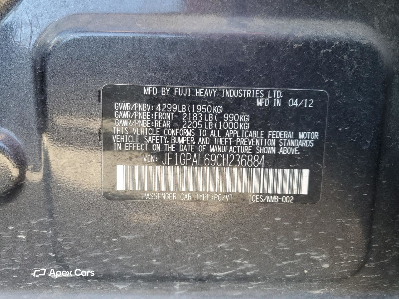 Subaru Impreza 2012