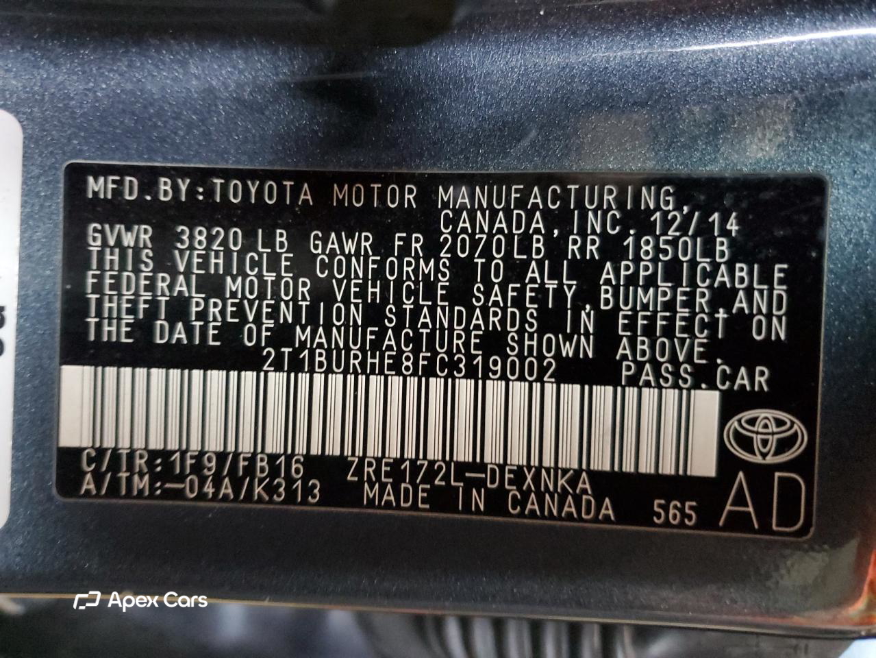 Toyota Corolla 2015