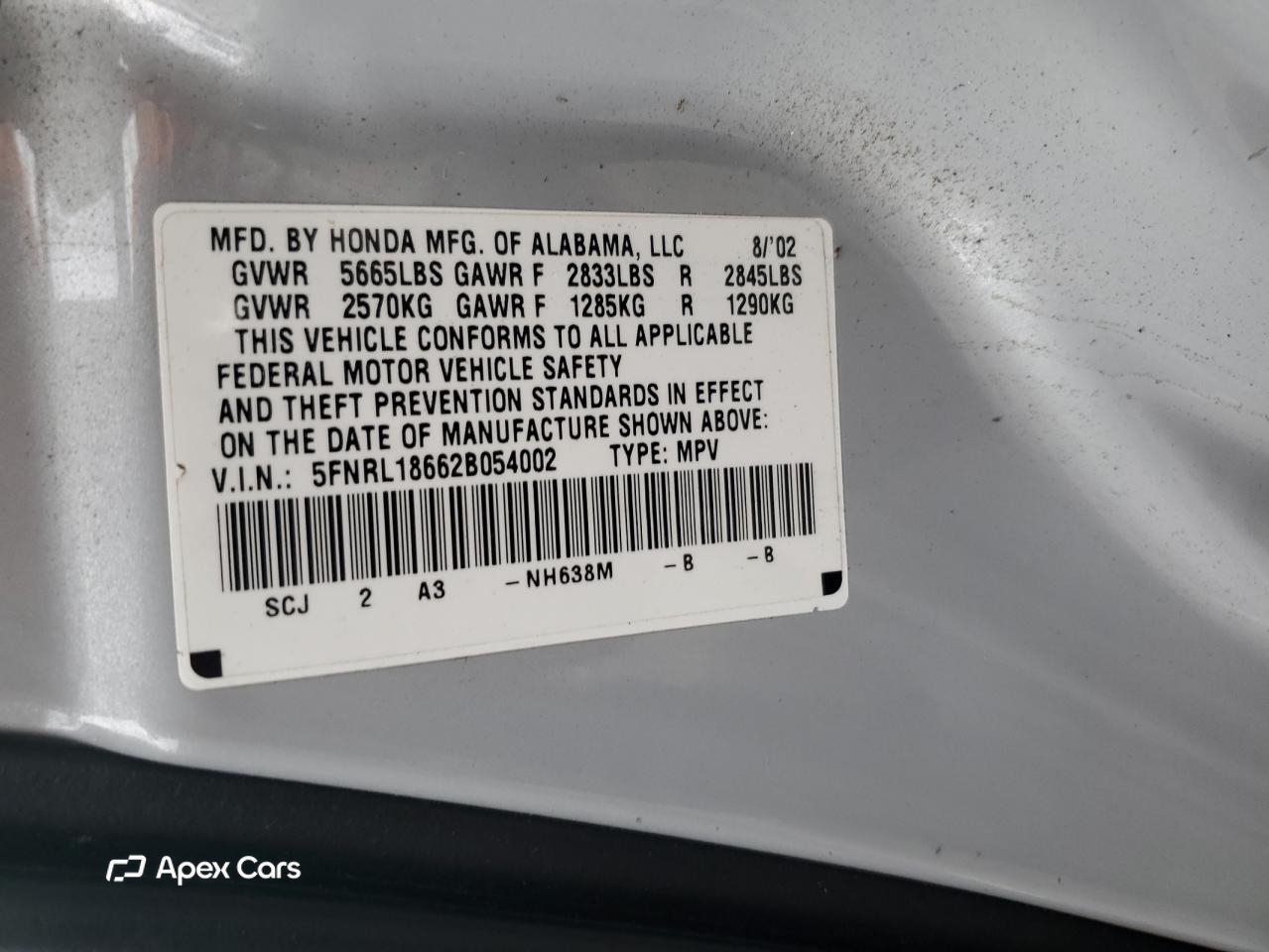 Honda Odyssey 2002