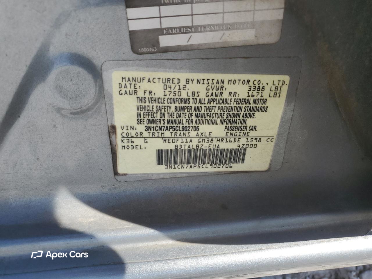 Nissan Versa 2012