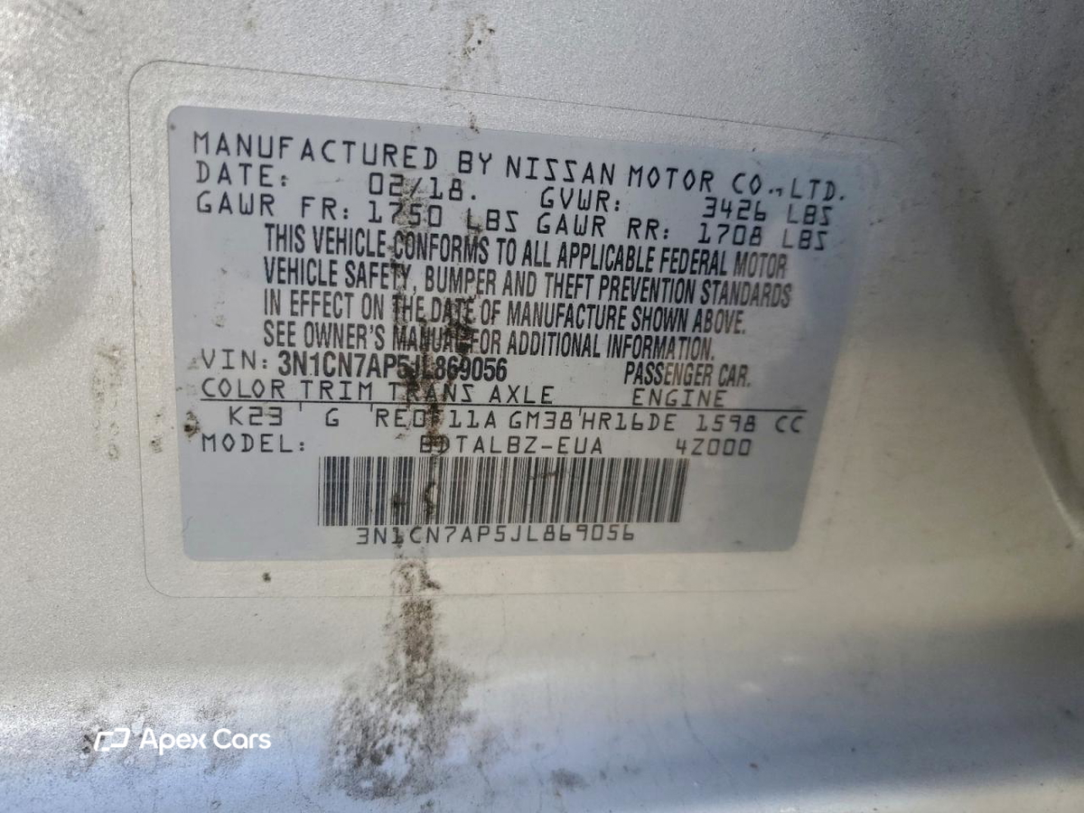 Nissan Versa 2018