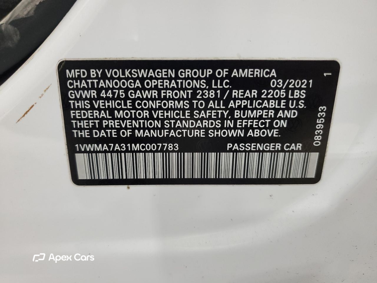 Volkswagen Passat 2021