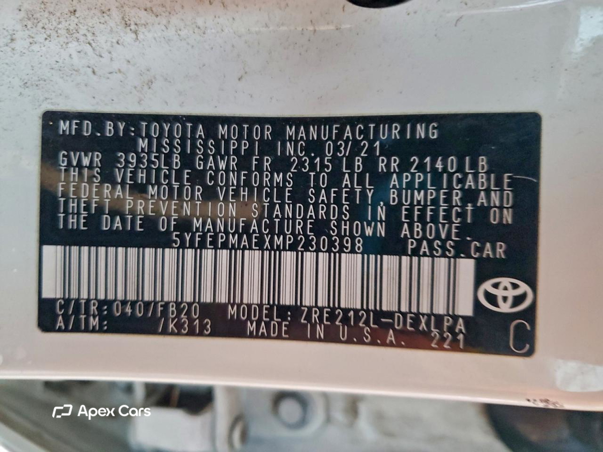 Toyota Corolla 2021