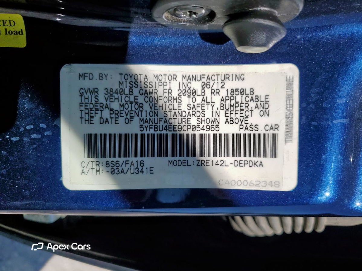 Toyota Corolla 2012