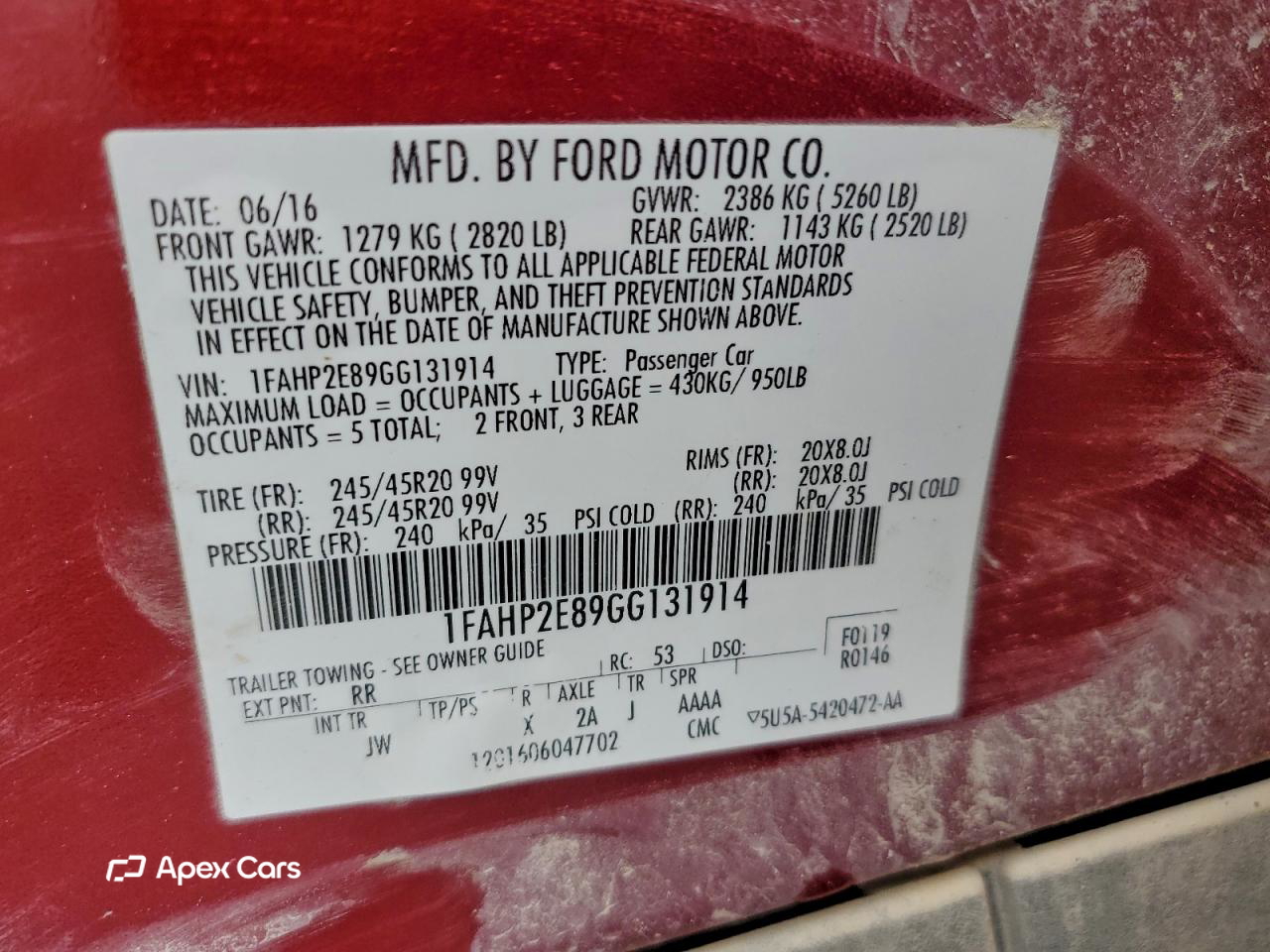 Ford Taurus 2016