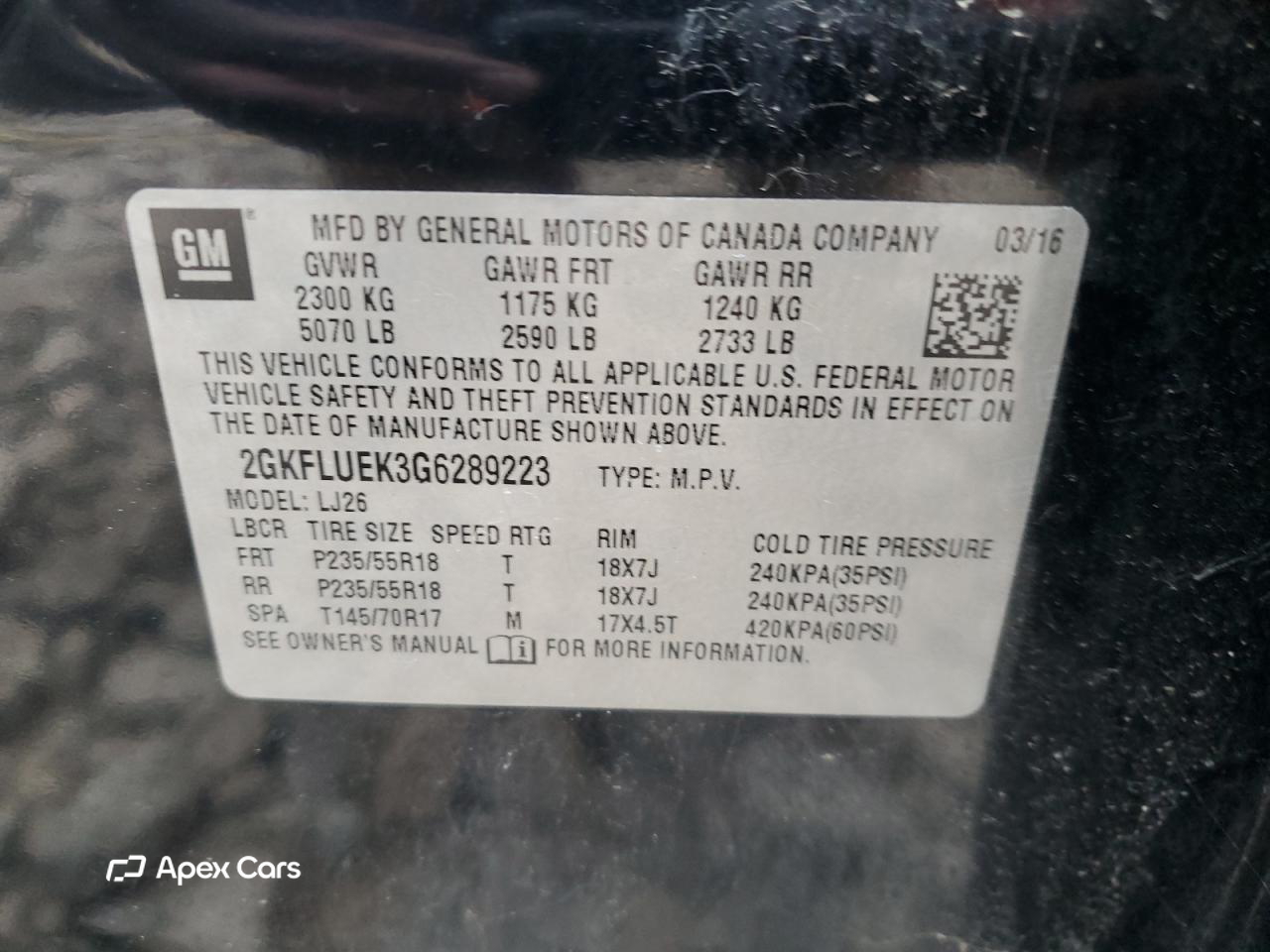 GMC Terrain 2016