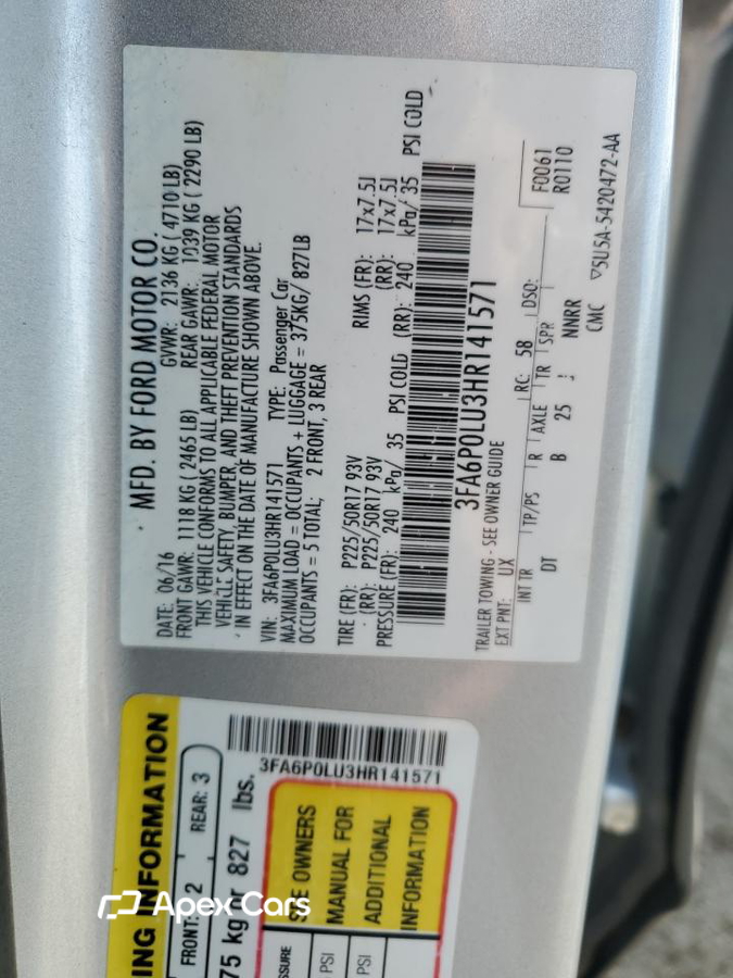 Ford Fusion 2017