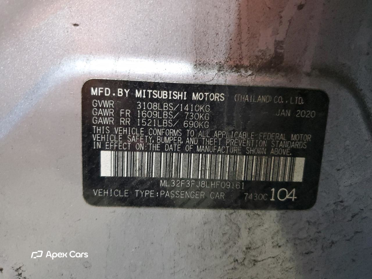 Mitsubishi Mirage 2020