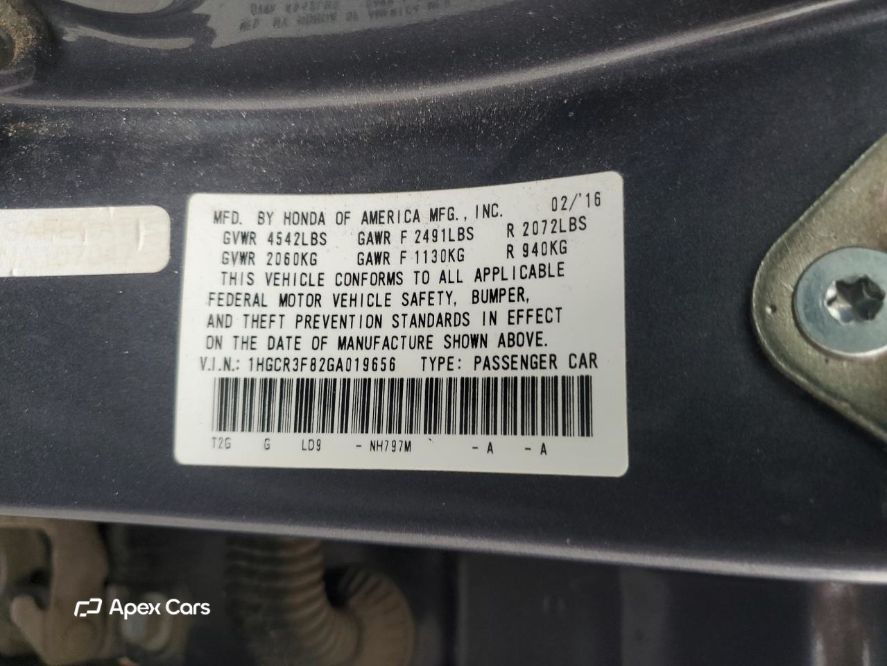 Honda Accord 2016