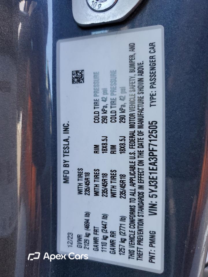 Tesla Model 3 2023
