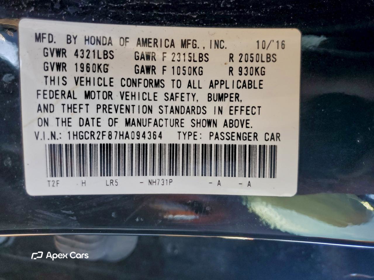 Honda Accord 2017
