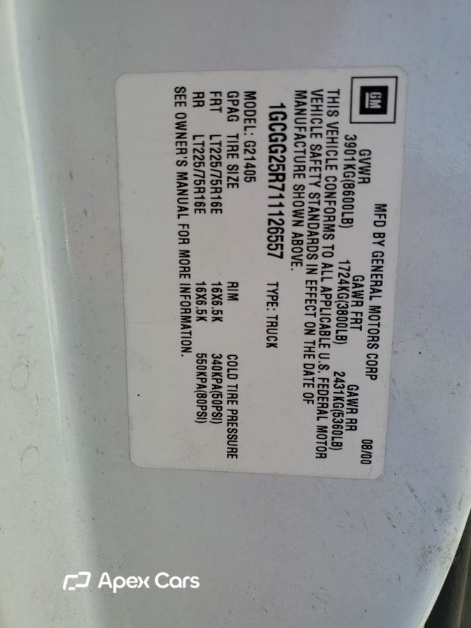 Chevrolet Express 2001