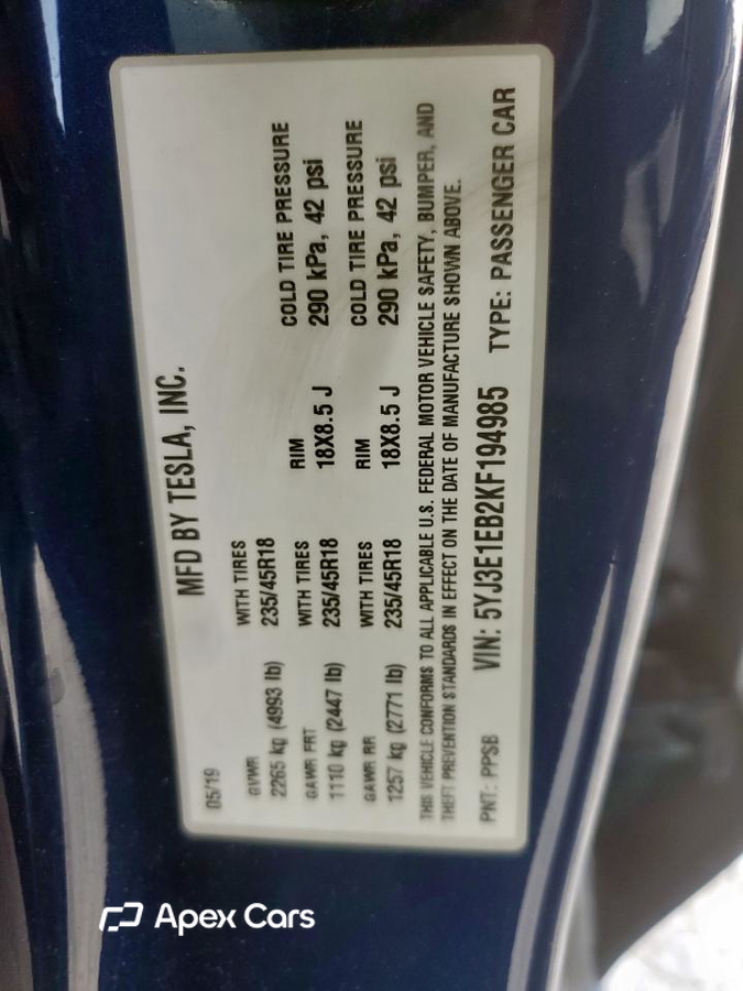 Tesla Model 3 2019