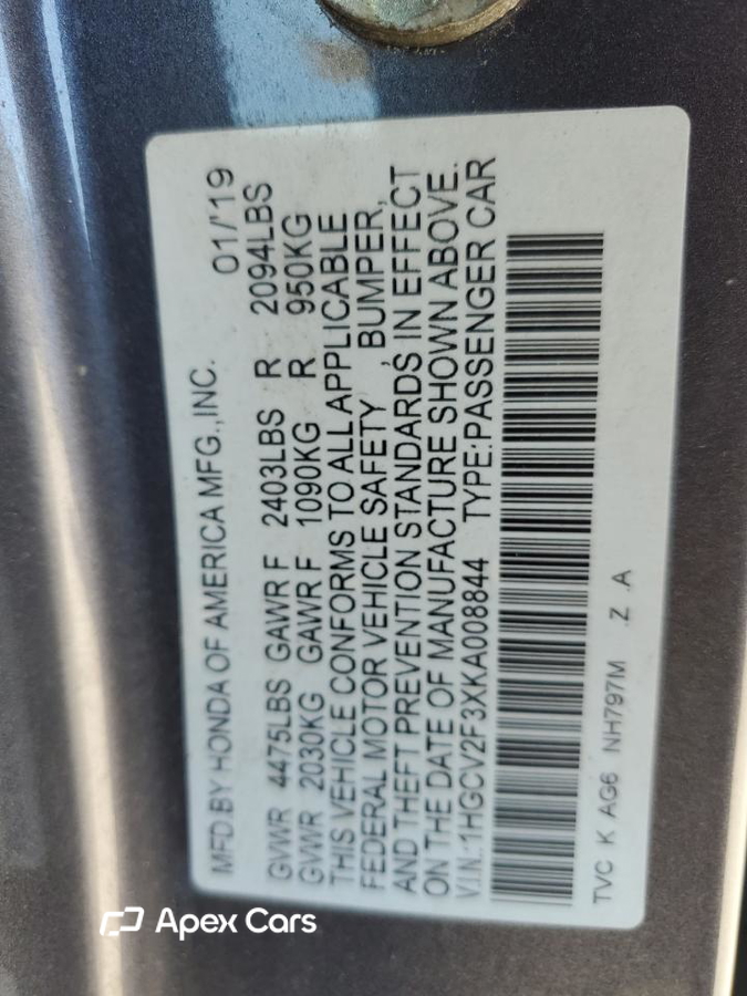 Honda Accord 2019