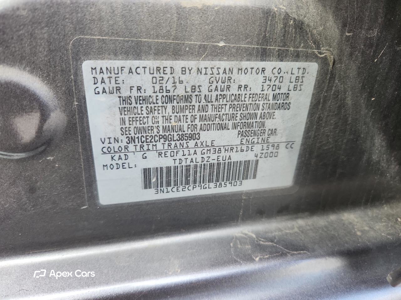 Nissan Versa 2016