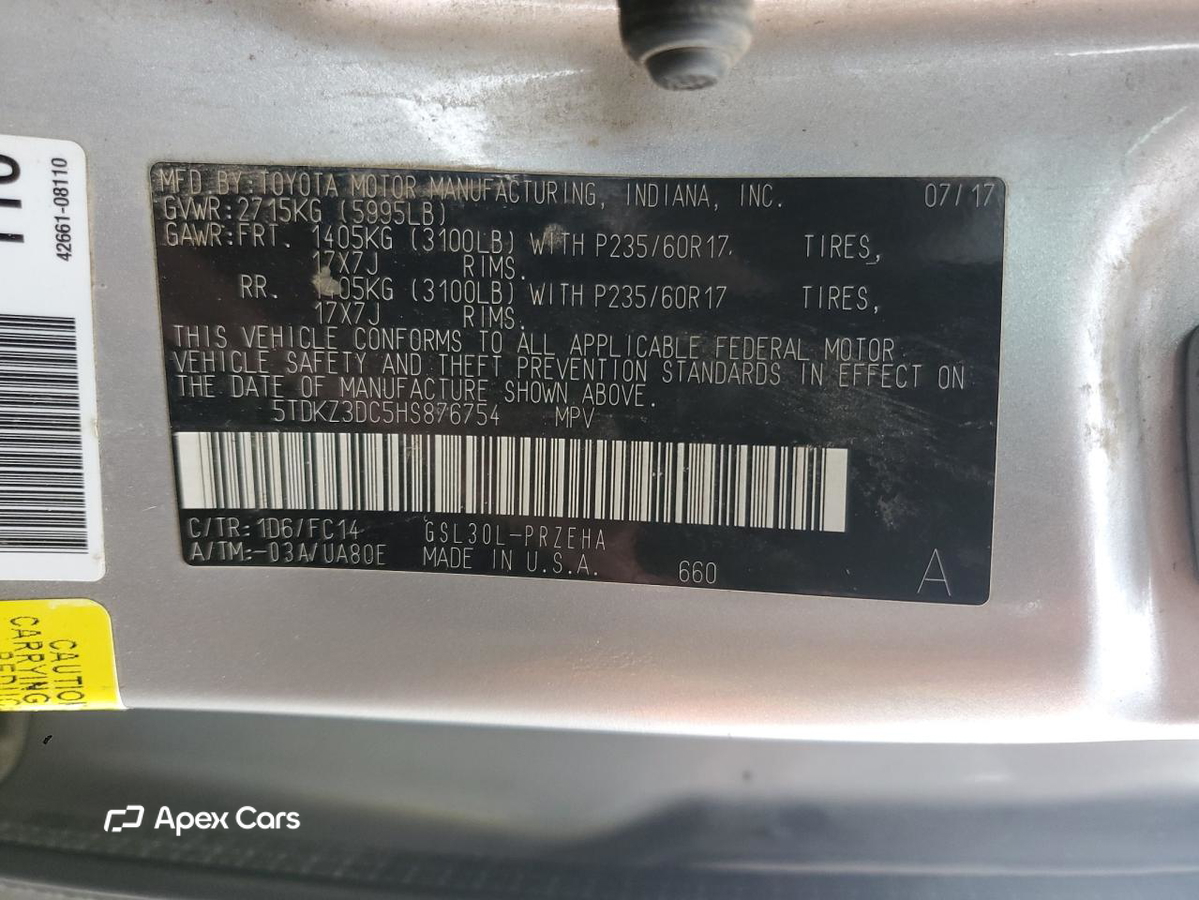 Toyota Sienna 2017