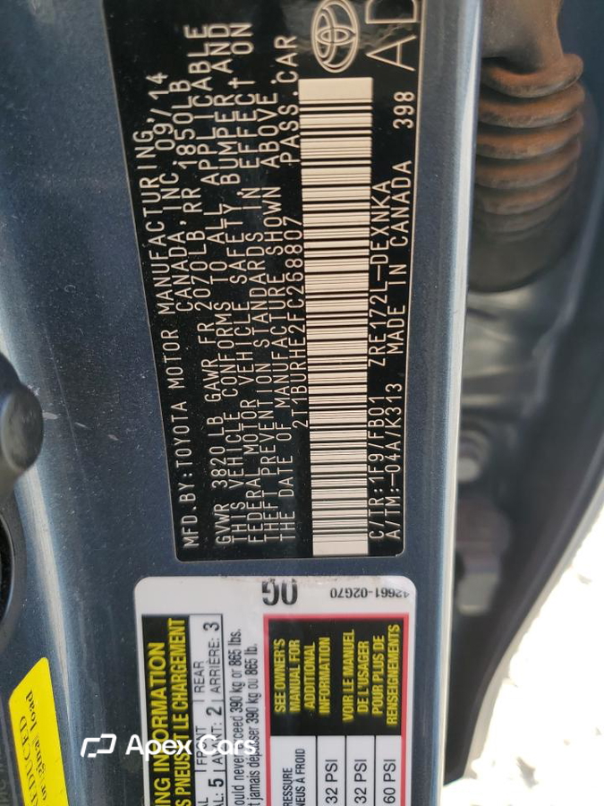 Toyota Corolla 2015