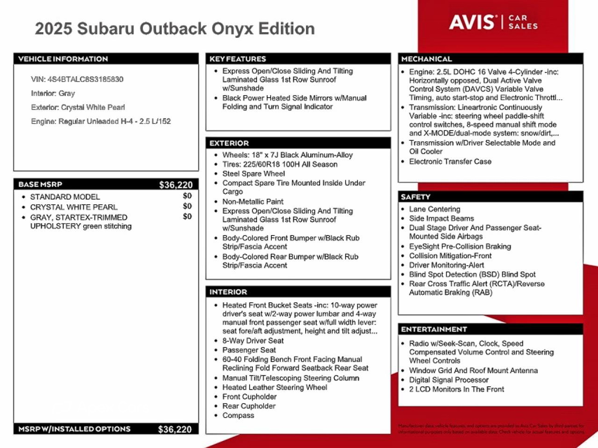 Subaru Outback 2025
