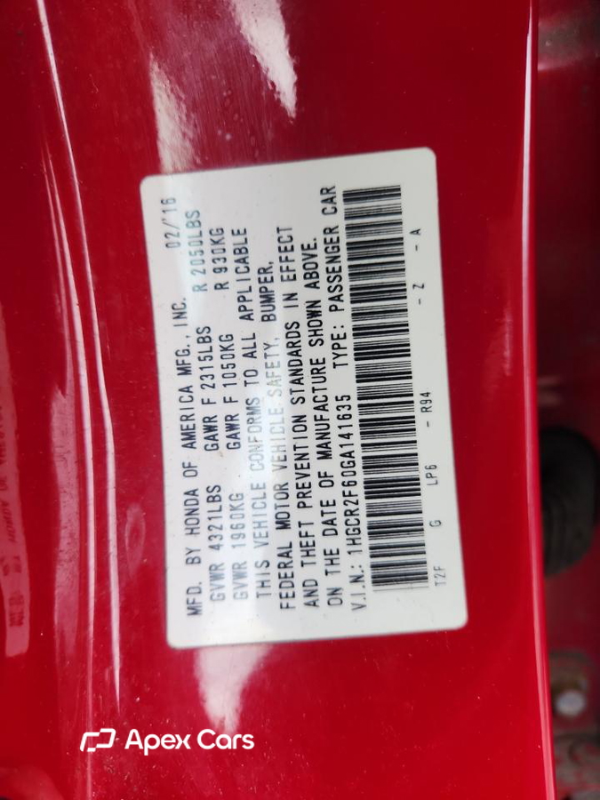 Honda Accord 2016