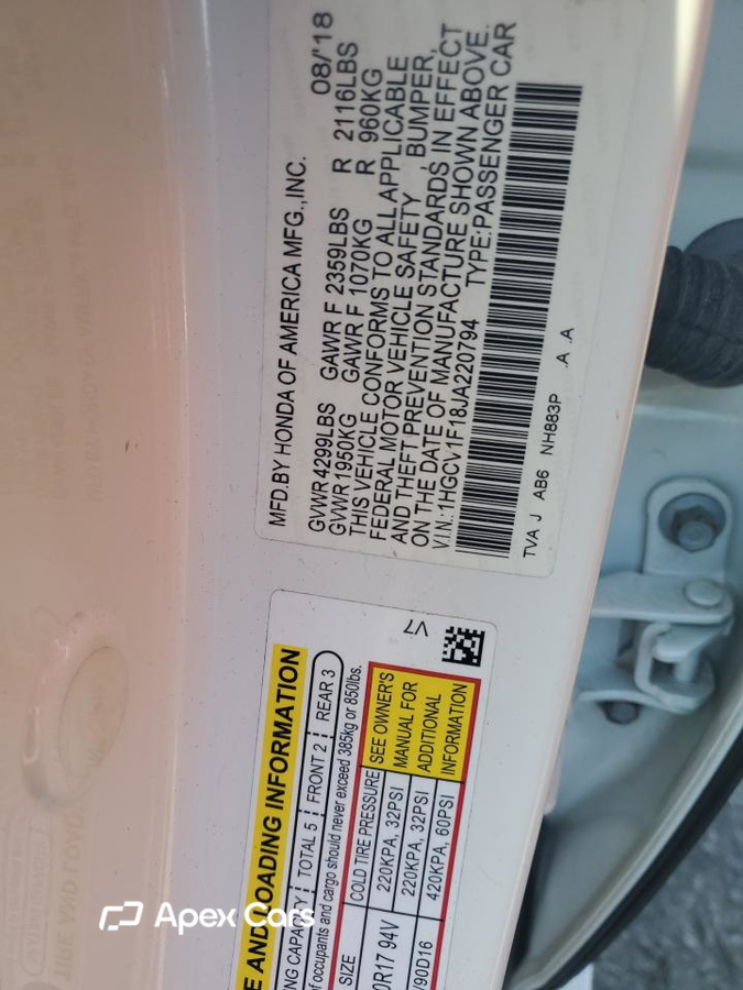 Honda Accord 2018