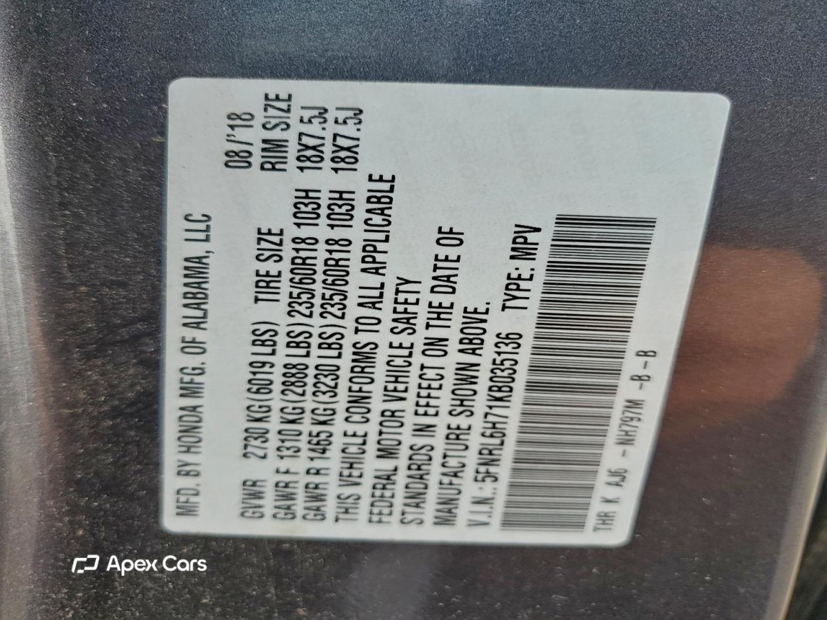 Honda Odyssey 2019
