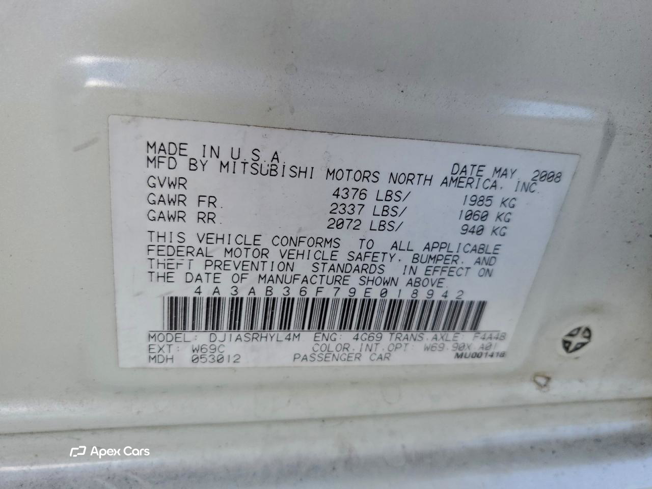 Mitsubishi Galant 2009