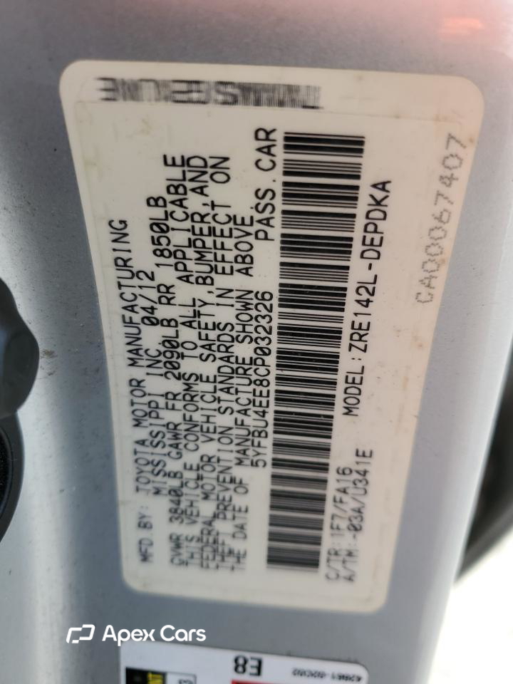 Toyota Corolla 2012