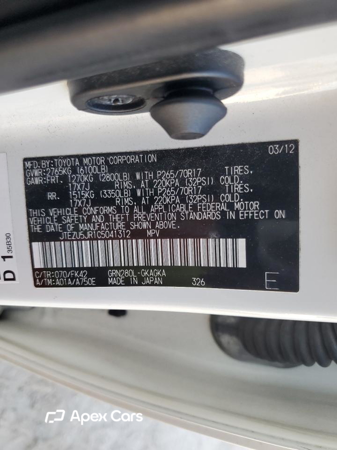Toyota 4Runner 2012