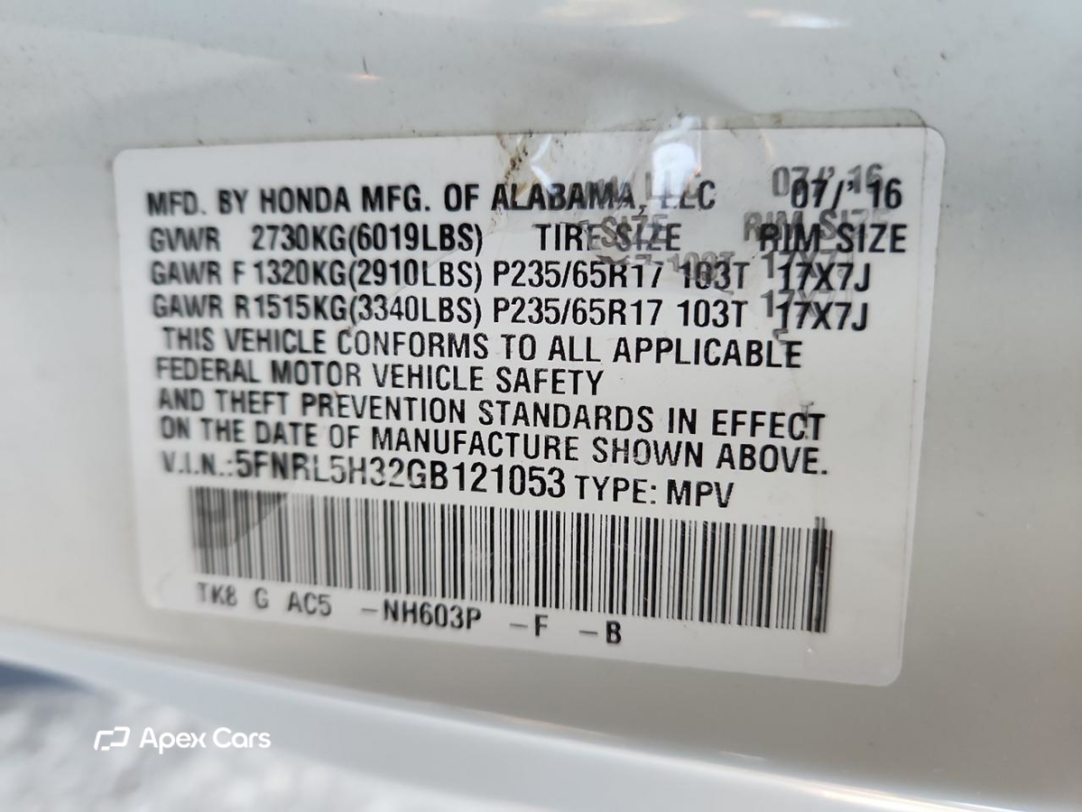 Honda Odyssey 2016