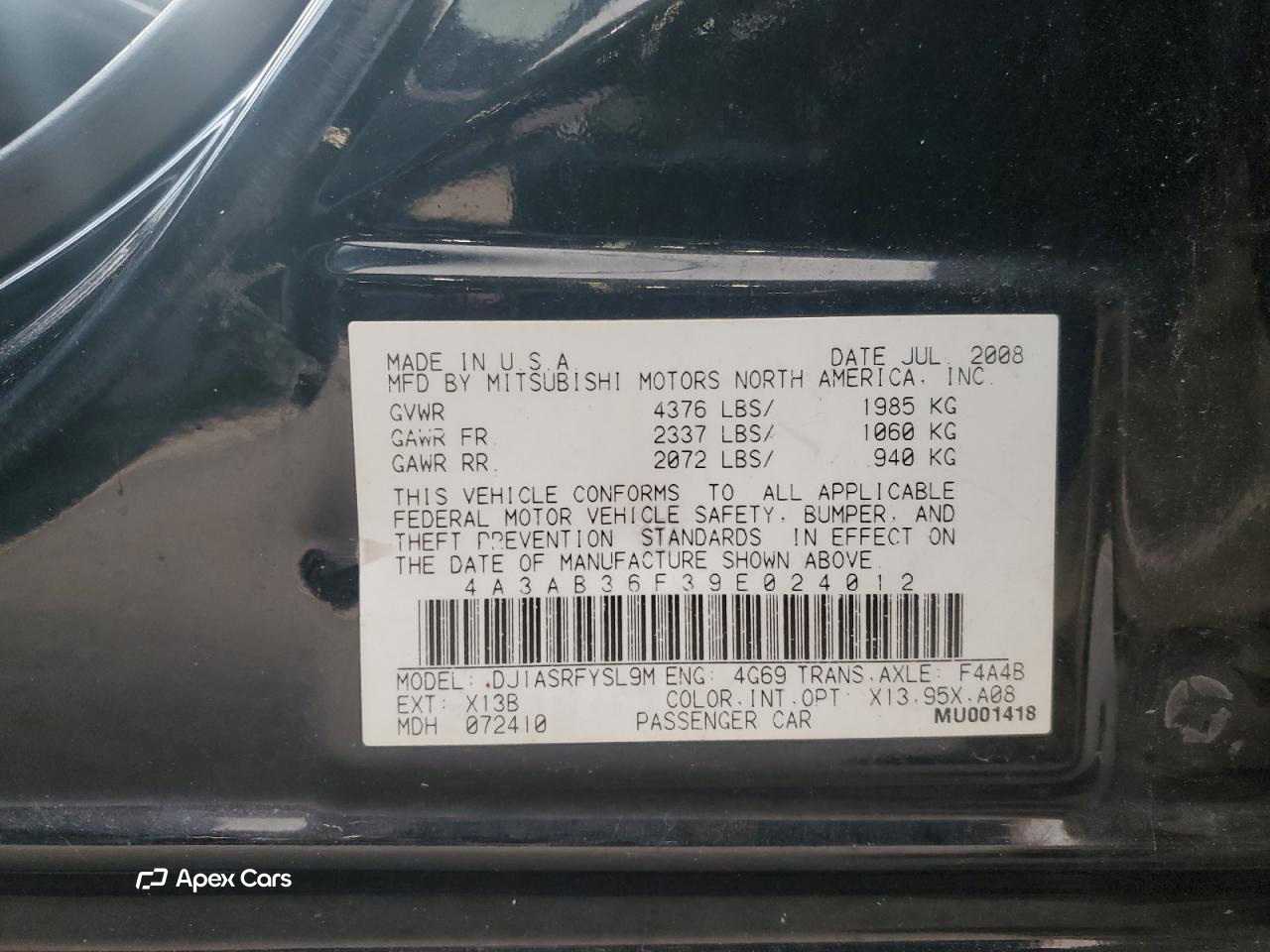 Mitsubishi Galant 2009