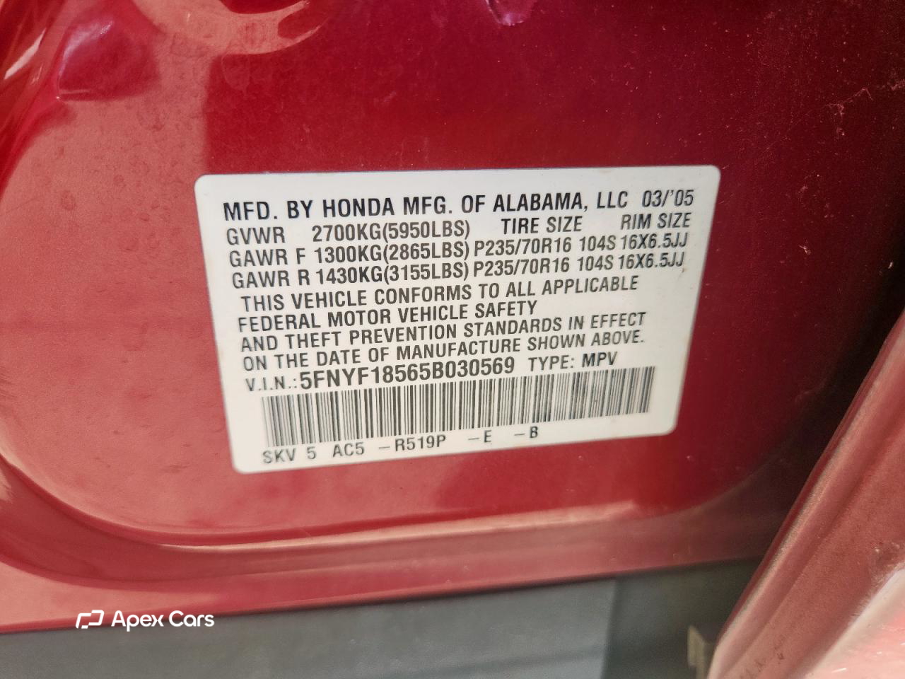 Honda Pilot 2005