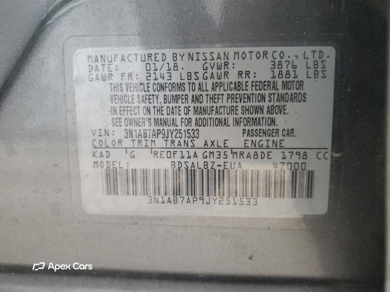 Nissan Sentra 2018
