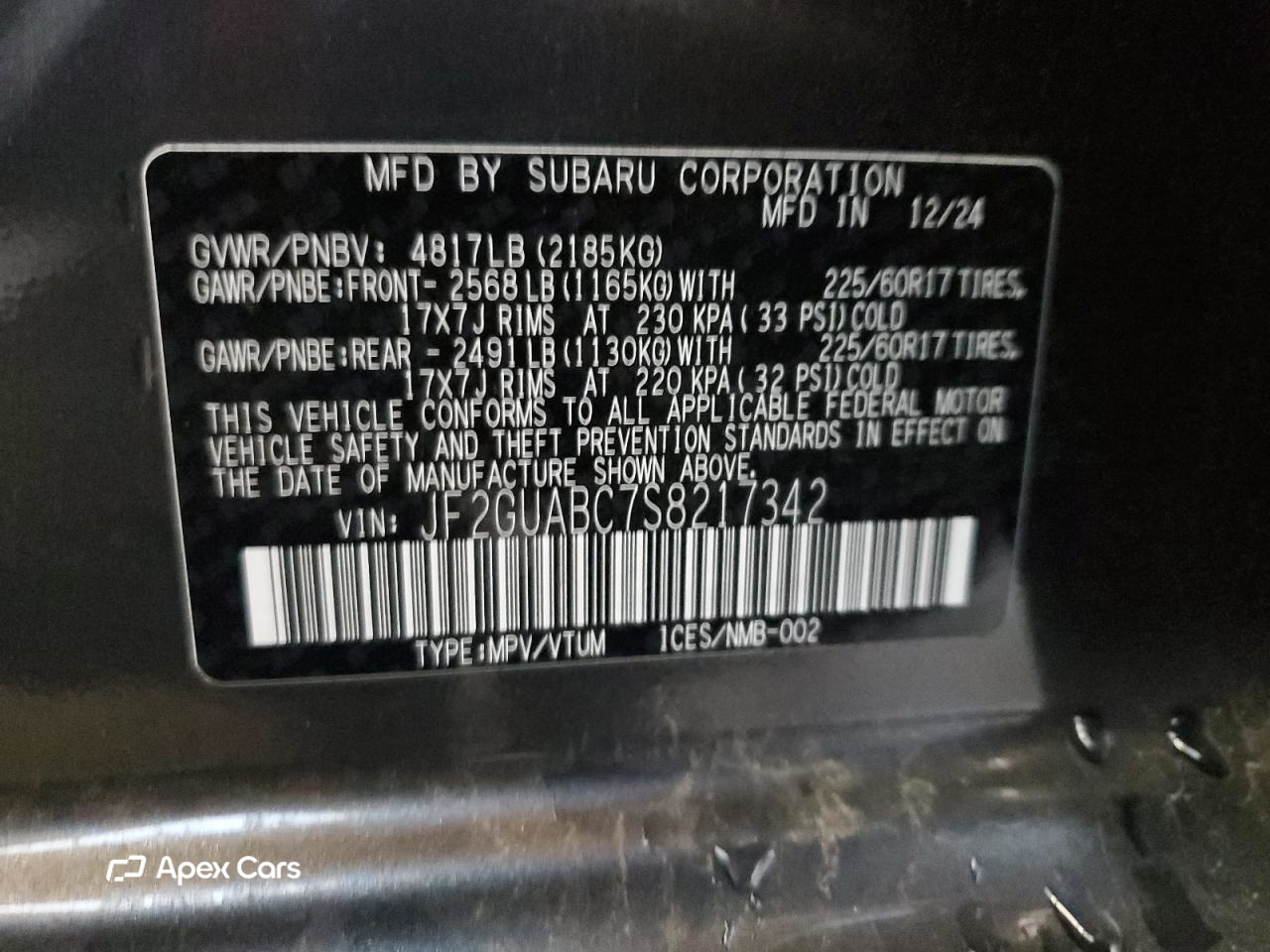 Subaru XV 2025