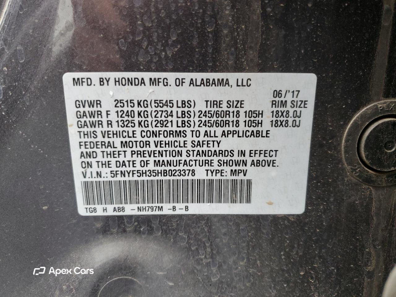 Honda Pilot 2017