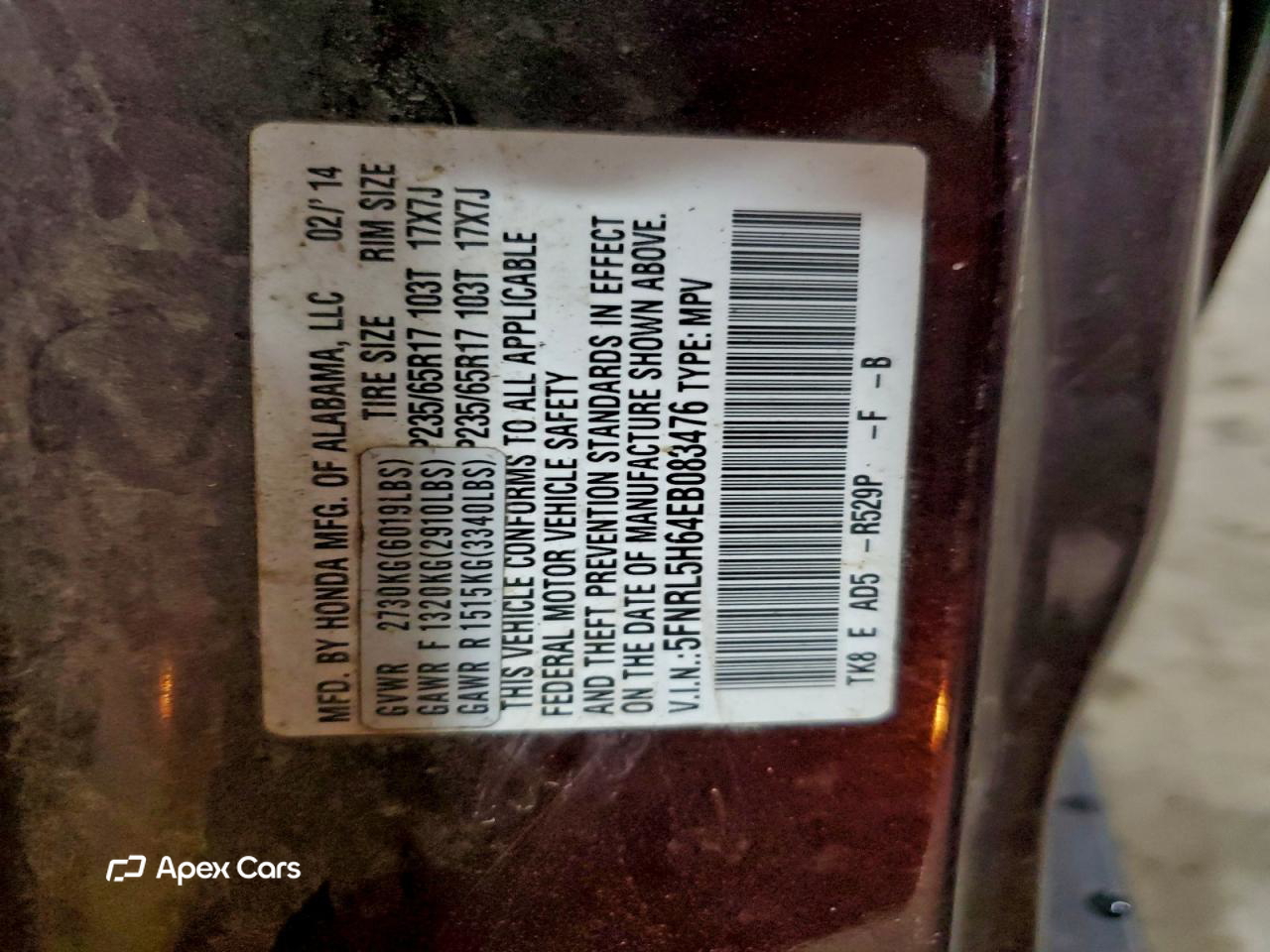 Honda Odyssey 2014