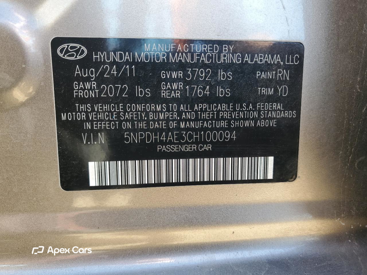 Hyundai Elantra 2012