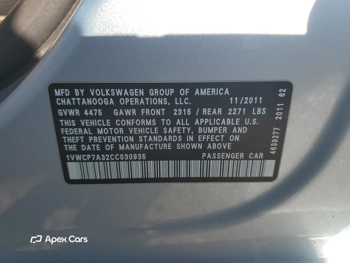 Volkswagen Passat 2012