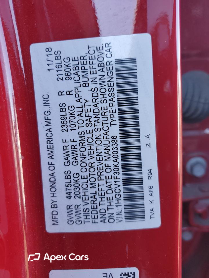 Honda Accord 2019