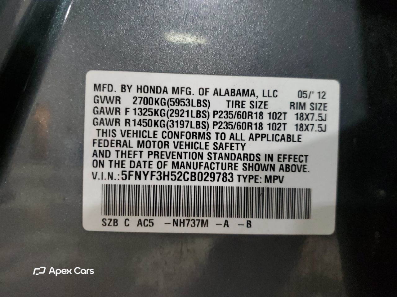 Honda Pilot 2012