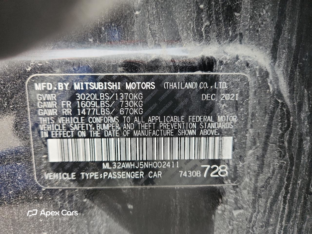 Mitsubishi Mirage 2022