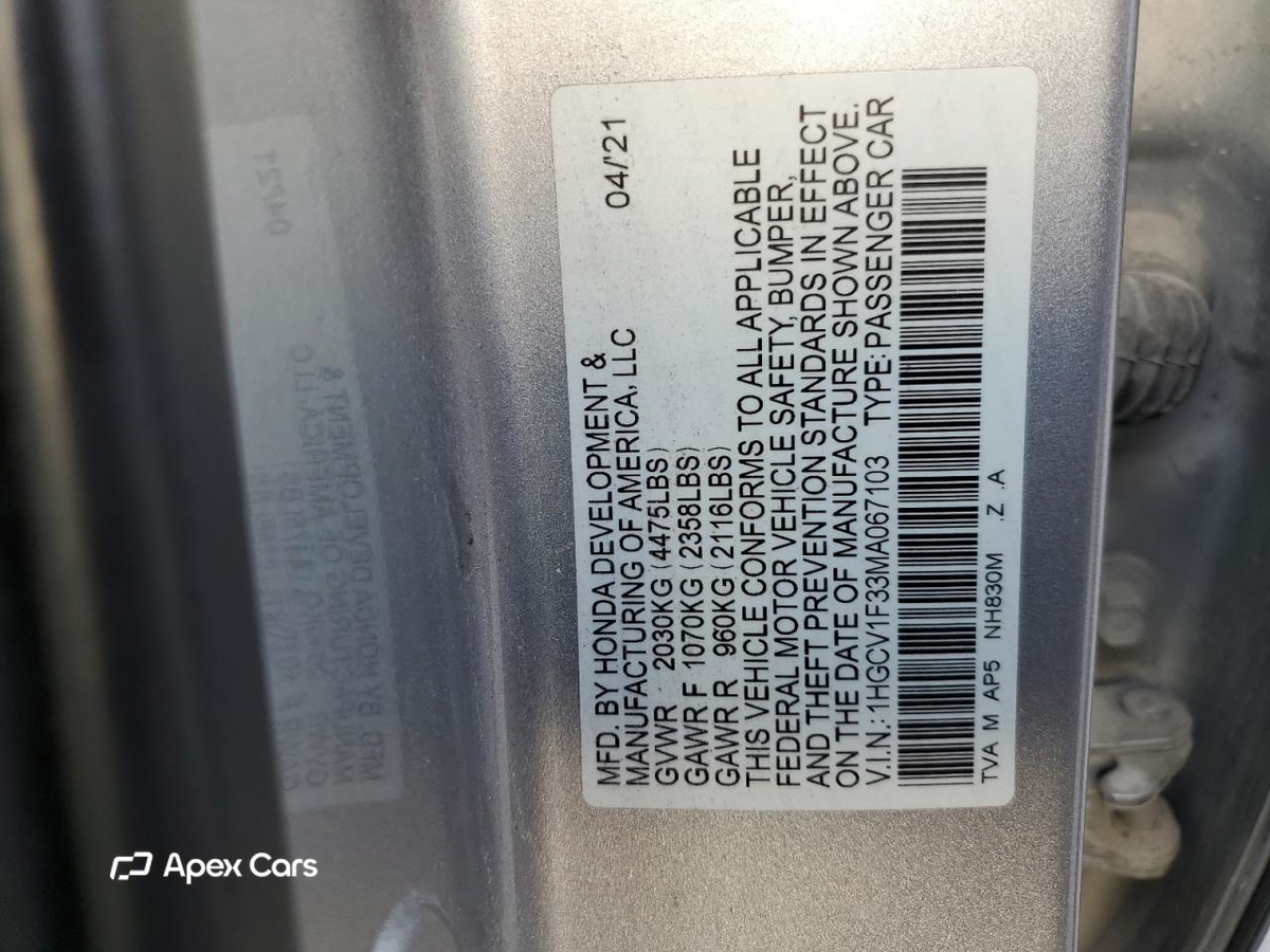 Honda Accord 2021