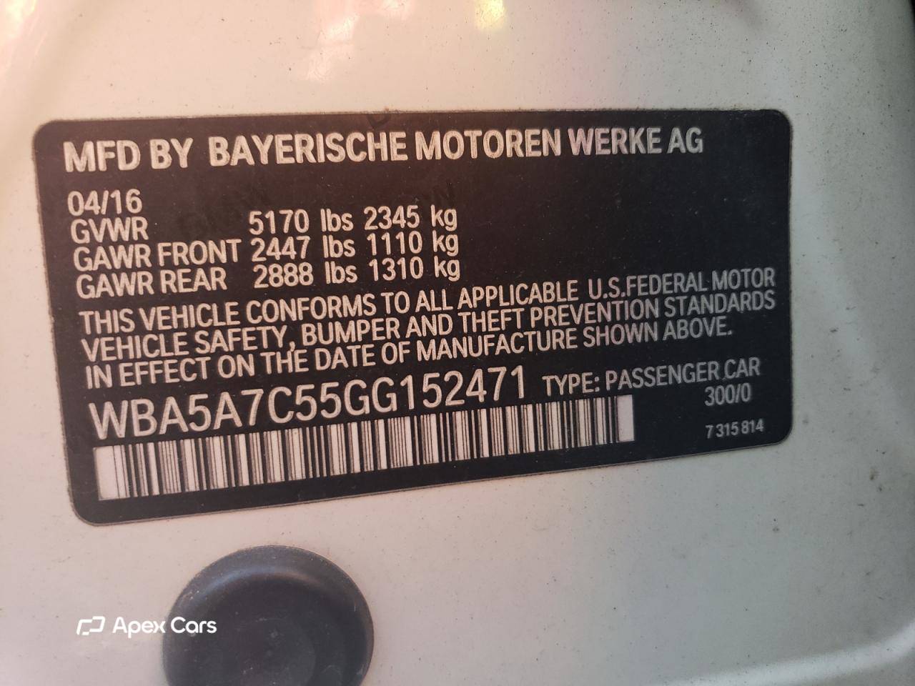 BMW Series 5 2016