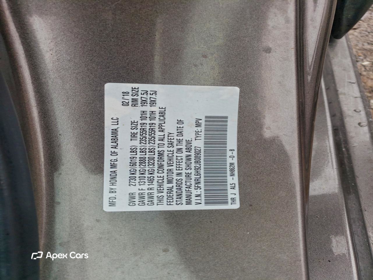 Honda Odyssey 2018
