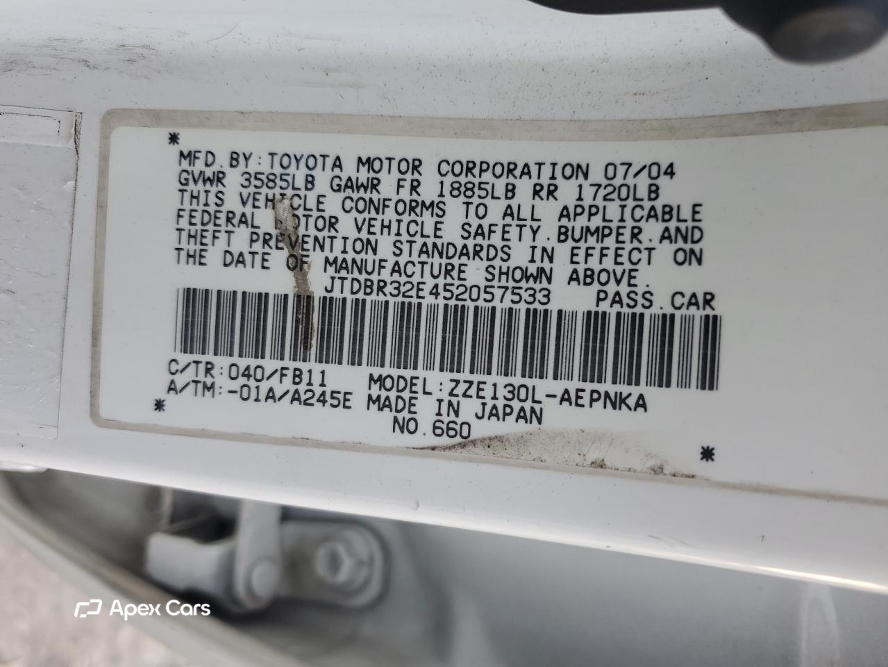 Toyota Corolla 2005